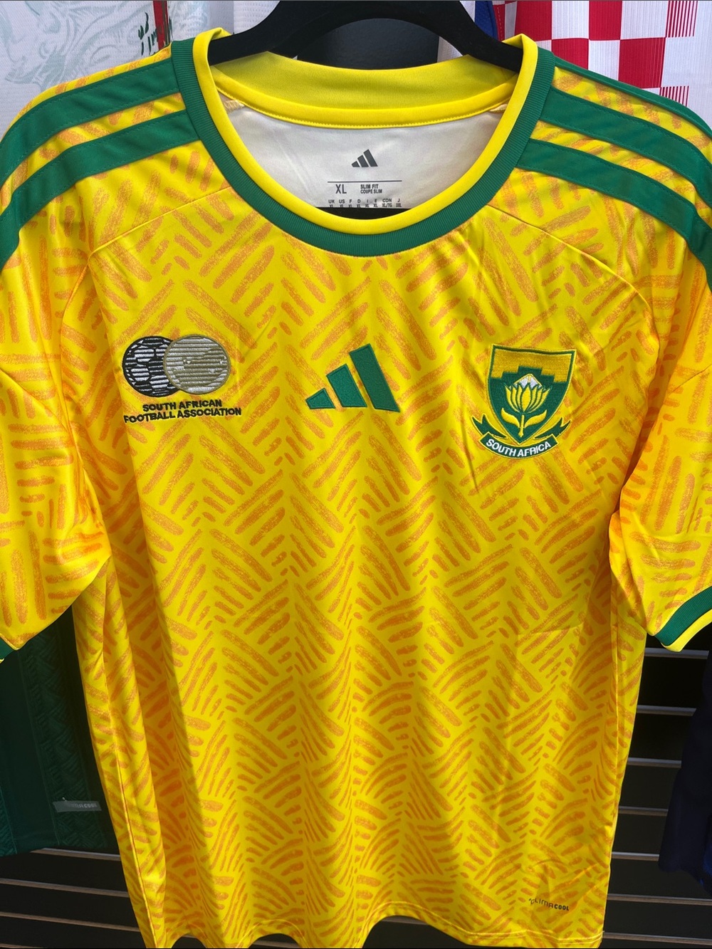 Yellow and Green South Africa Home Football Jersey